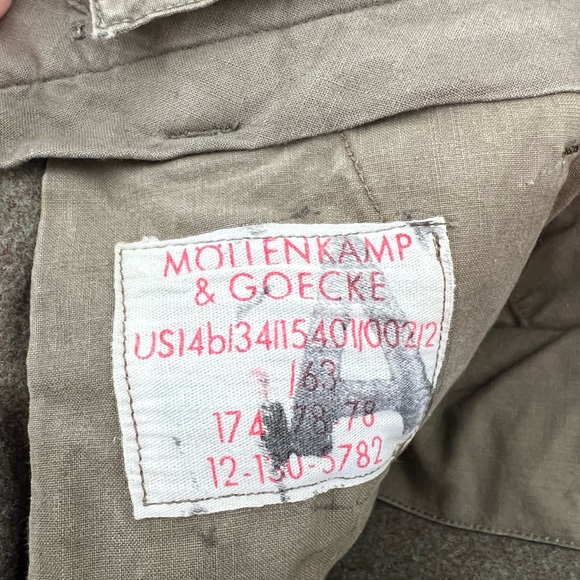 Vintage Mollenkamp & Goecke Mens Cargo Wool Green Military Pants size 33x29 - Picture 6 of 9